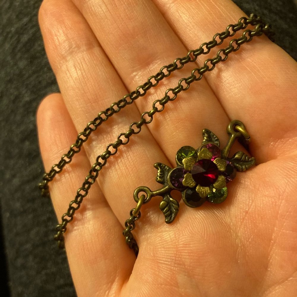 Michal Negrin rainbow floral necklace